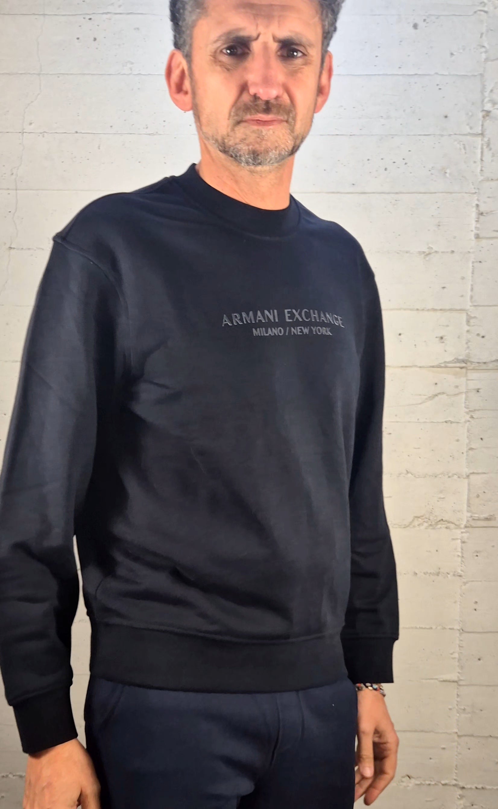 Armani ax felpa girocollo blu XM001284AF20934UB10