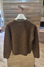 Susy mix maglia con renna 25977U70 marrone mistolana e mohair