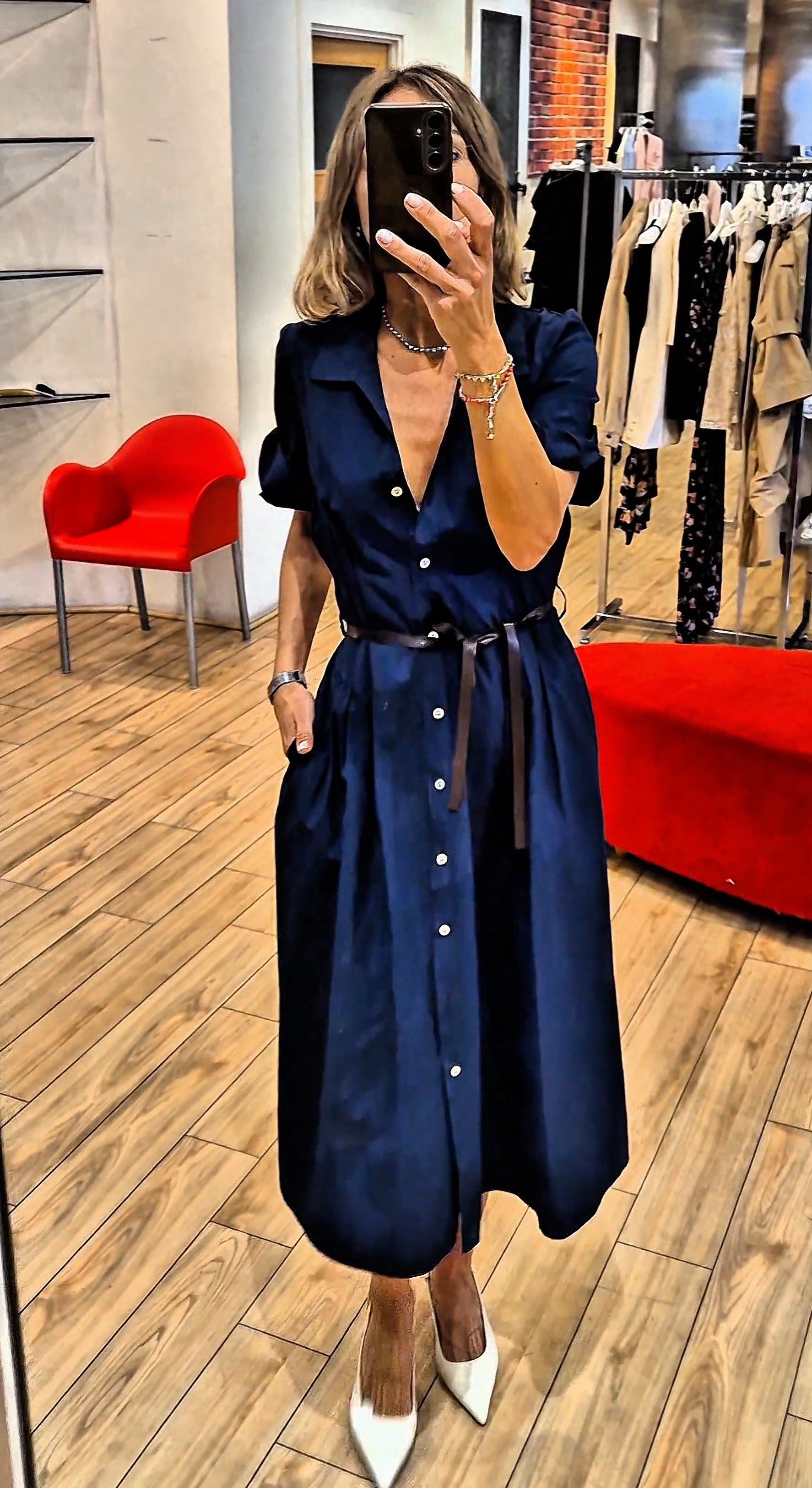 Susy Mix abito lungo 60462A 100% cotone blu