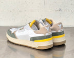 Victoria scarpa uomo 8800124 in pelle e tela bianco/verde/giallo kaki