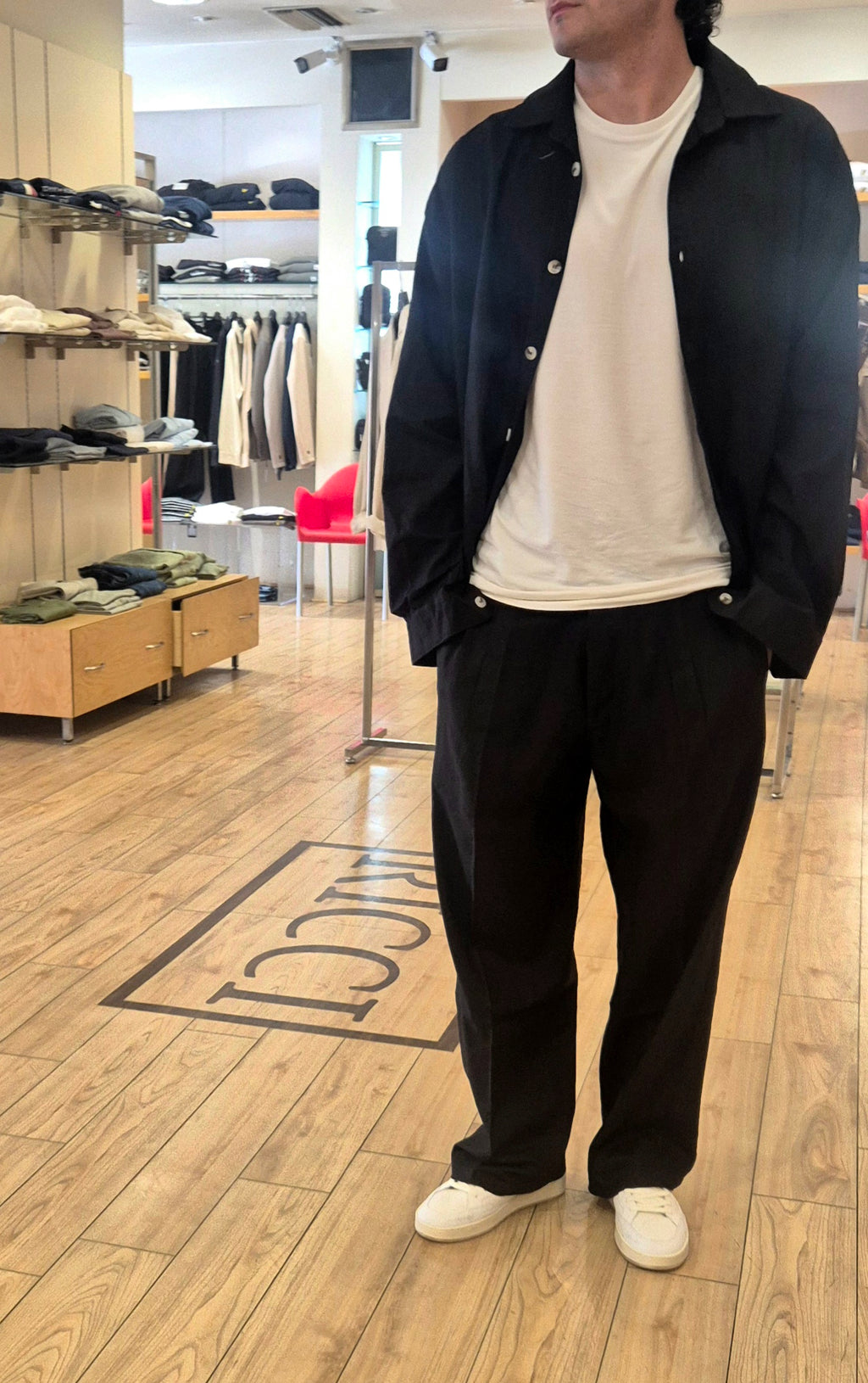 Adon giacca/camicia  misto lino rayon nero