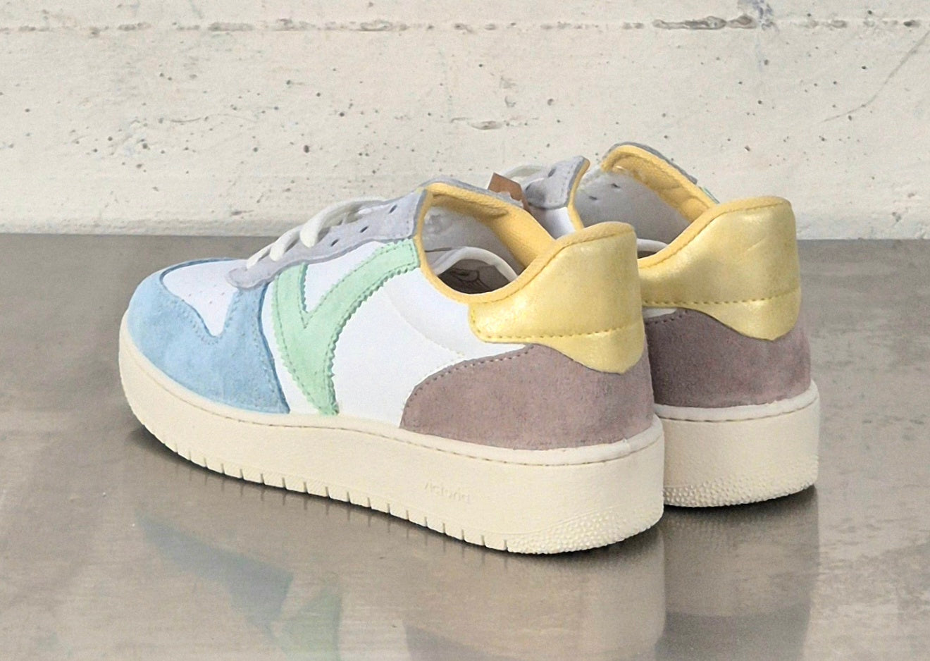 Victoria scarpa donna 1258278 pelle e camoscio jade bianco/multicolor