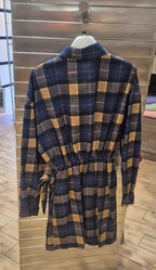 Susy mix abito quadro con fiocco mistocotone caldo D2293AI325