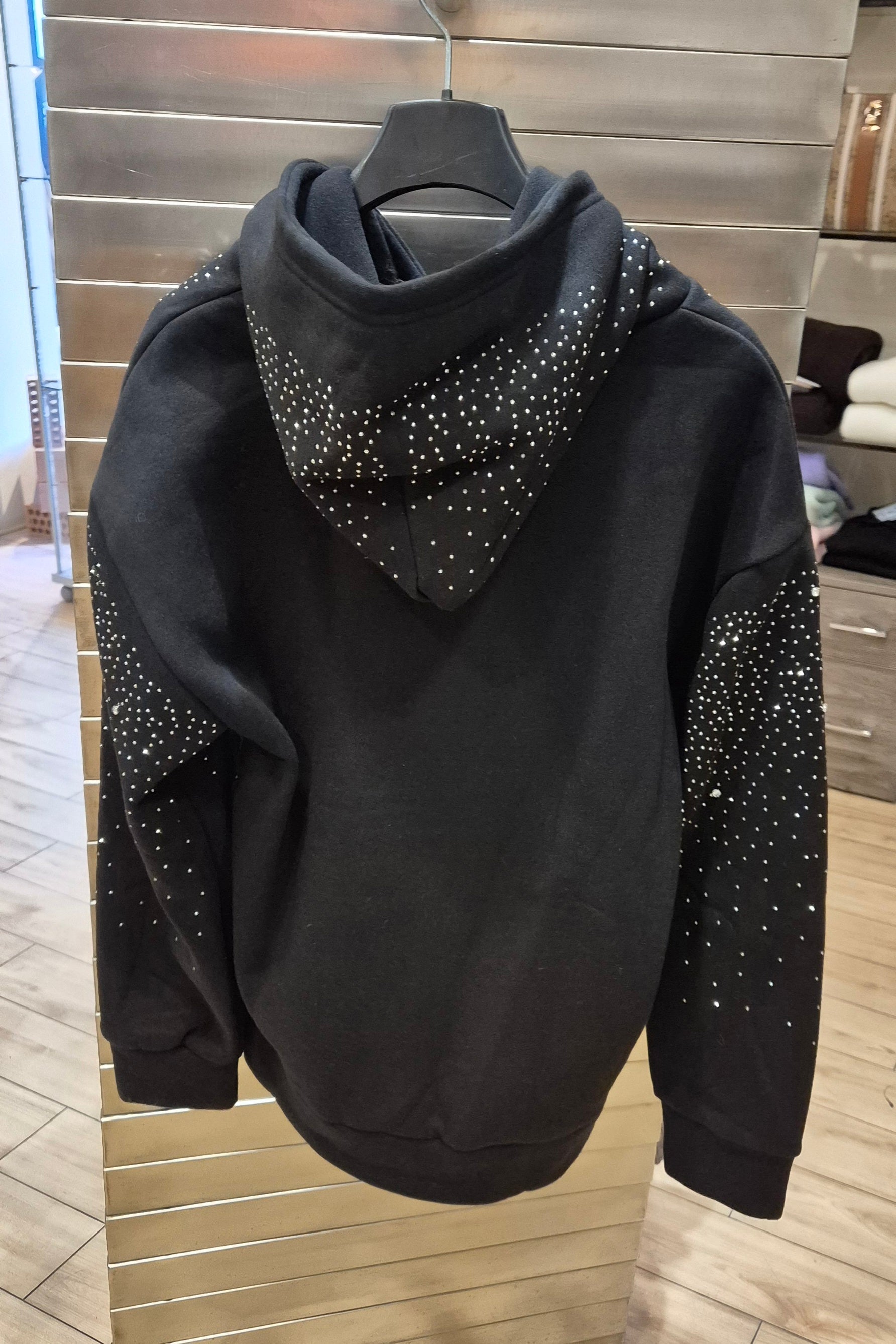 Adon felpa con brillantini all over AD26383 colore nero