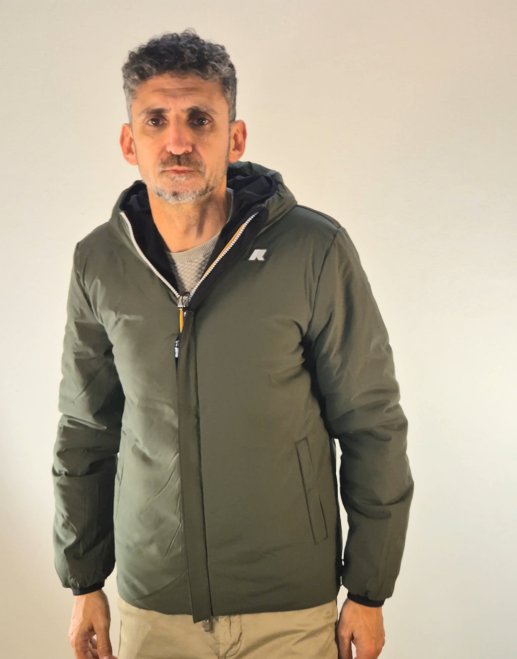 K-way giacca reversibile imbottita Jack warm double K6128VWAH3 nero/verde