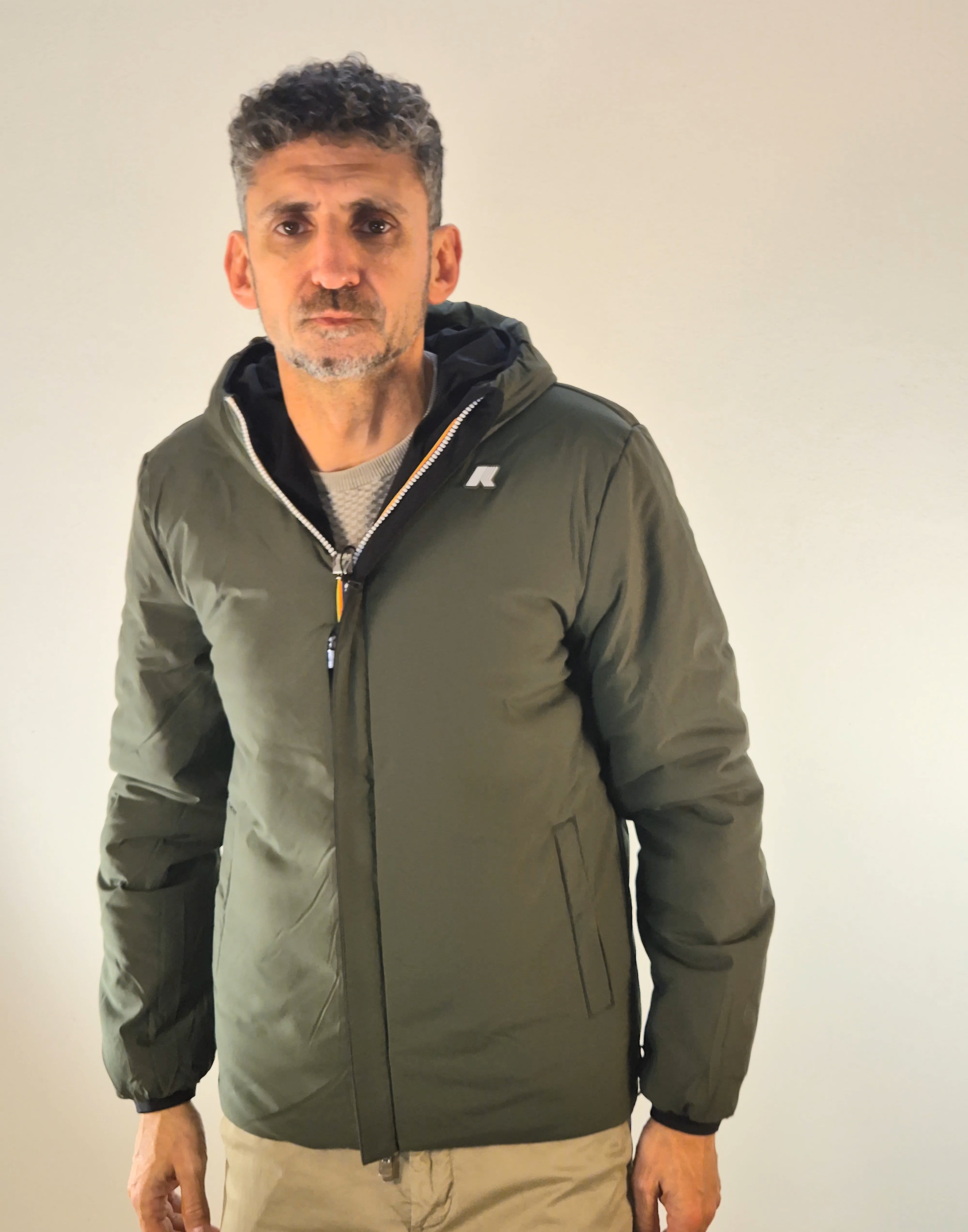 K-way giacca reversibile imbottita Jack warm double K6128VWAH3 nero/verde