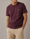 Lyle & Scott t-shirt basic in cotone ts400vogz56 bordeaux