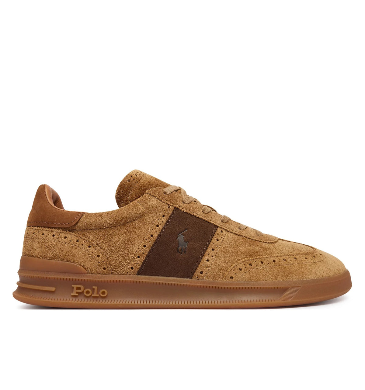 Polo Ralph Lauren sneaker camoscio marrone 809P09753005