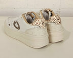 Guardiani sneaker bianca con animalier GL62531ABIANCO