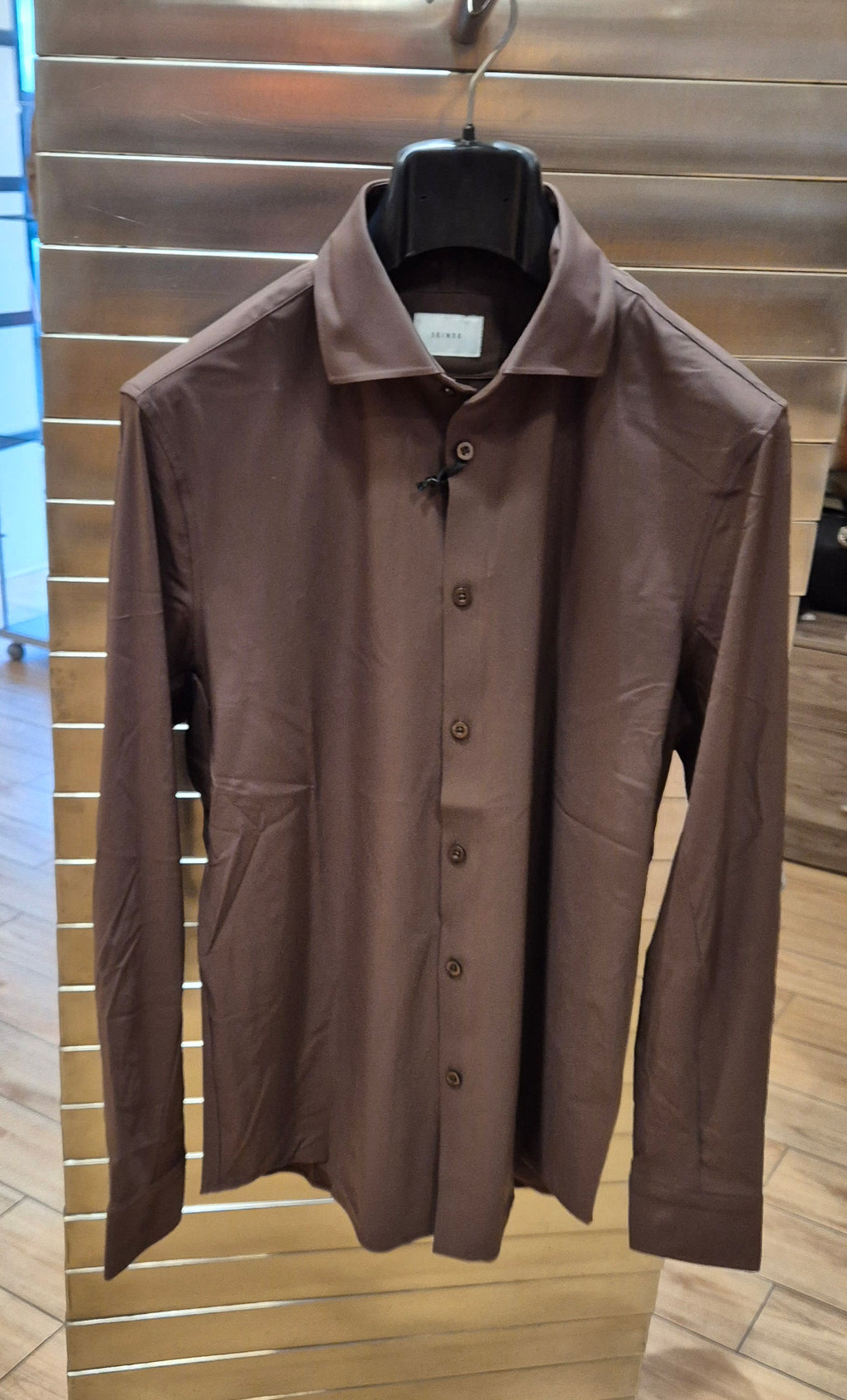 Seinse camicia stretch no stiro marrone CI1069SS/MARRONE