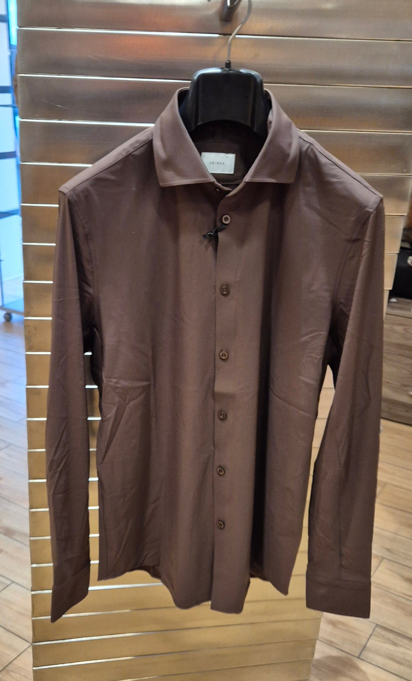 Seinse camicia stretch no stiro marrone CI1069SS/MARRONE