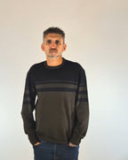 Armani ax maglia bicolore marrone/blu girocollo XM000901AF11965