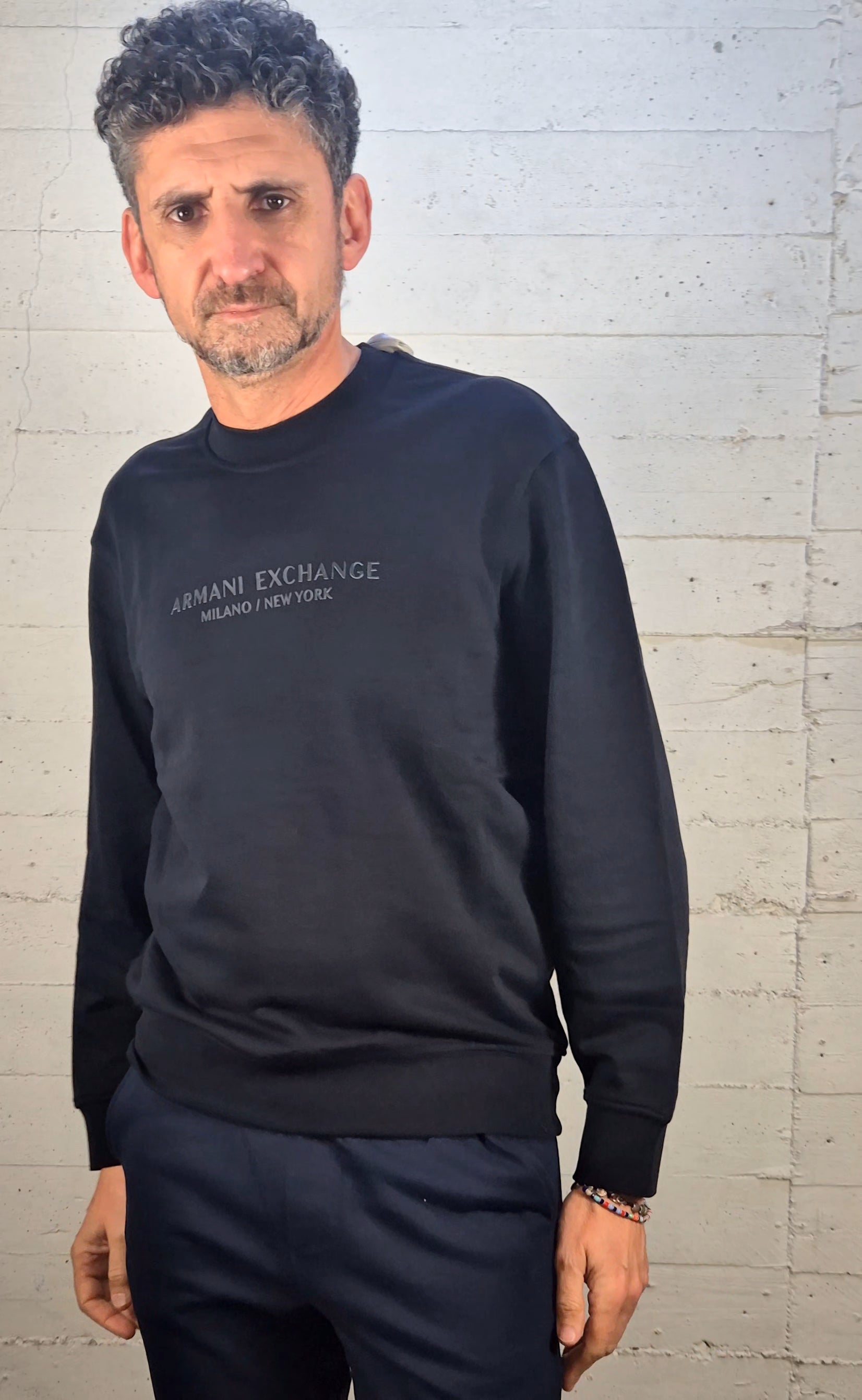 Armani ax felpa girocollo blu XM001284AF20934UB10