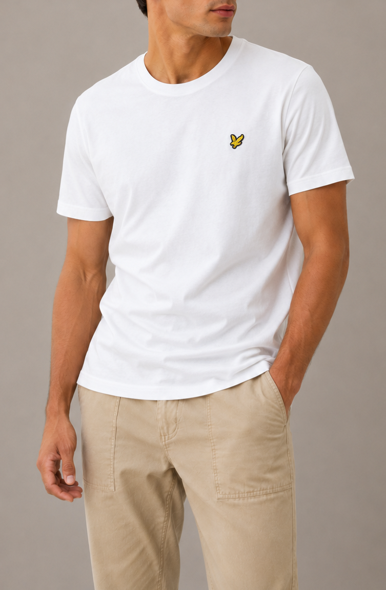 Lyle & Scott t-shirt basic in cotone ts400vog626 bianco