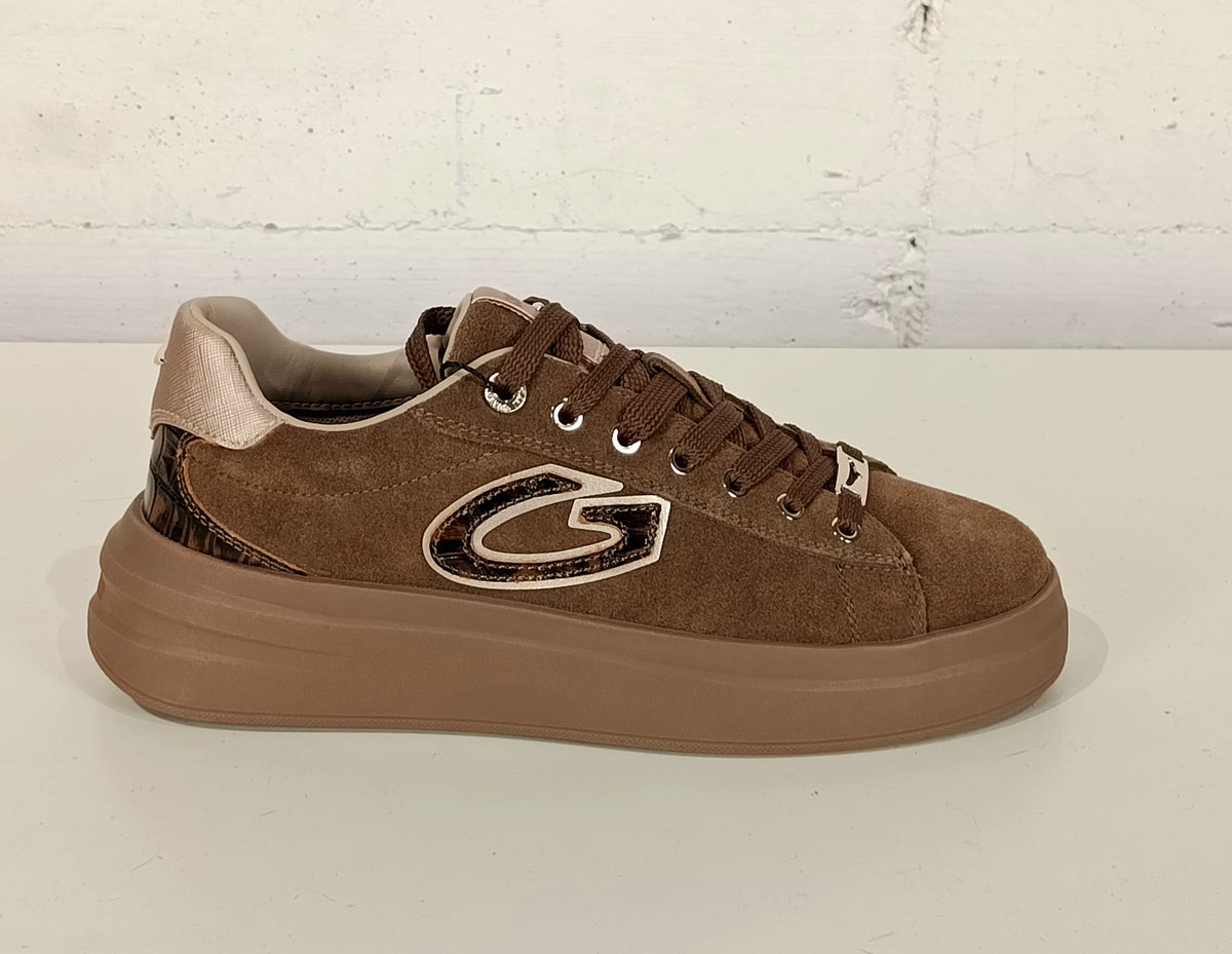 Guardiani sneaker camoscio tabacco GL62514A160