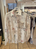 Susy Mix camicia floreale con tasca paillettes 26247C4U58 latte