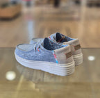 Pitas scarpa donna in tela Poppy marino blu melange