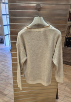 Susy mix maglia con scritta "enjoy" beige 5319U33