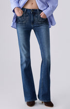 Liu jo jeans bootcut con strass denim UF6015D03057