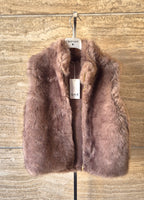 Susy mix gilet in ecopelliccia con cerniera GL0574UJ7 tortora