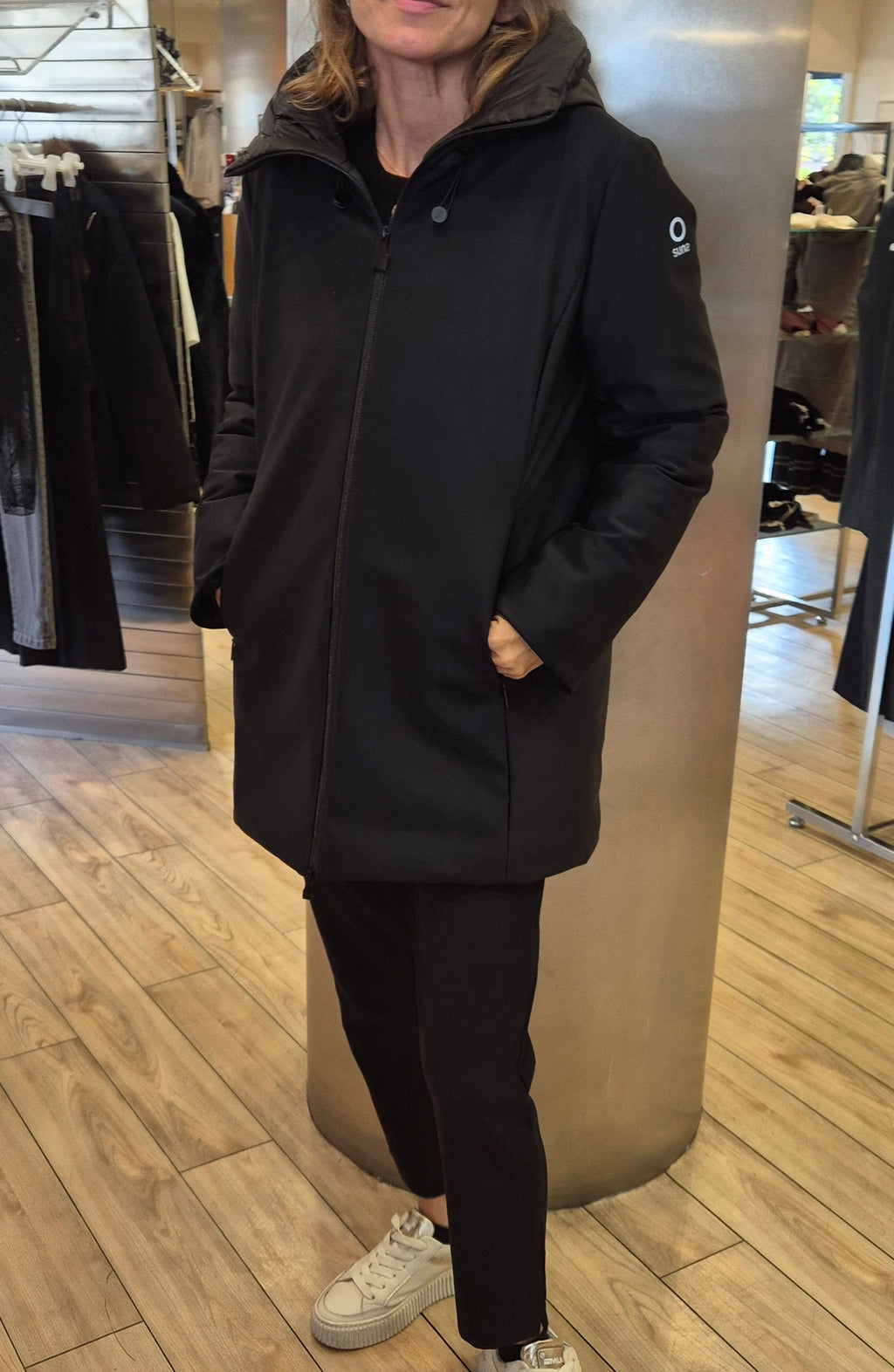 Suns giacchetto 3/4 tessuto tecnico GBS53018D nero