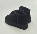 Vivienne D polacchino pelliccia camoscio nero VST012NERO