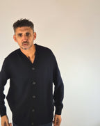 Armani ax maglia cardigan bottoni blu XM001914AF14008