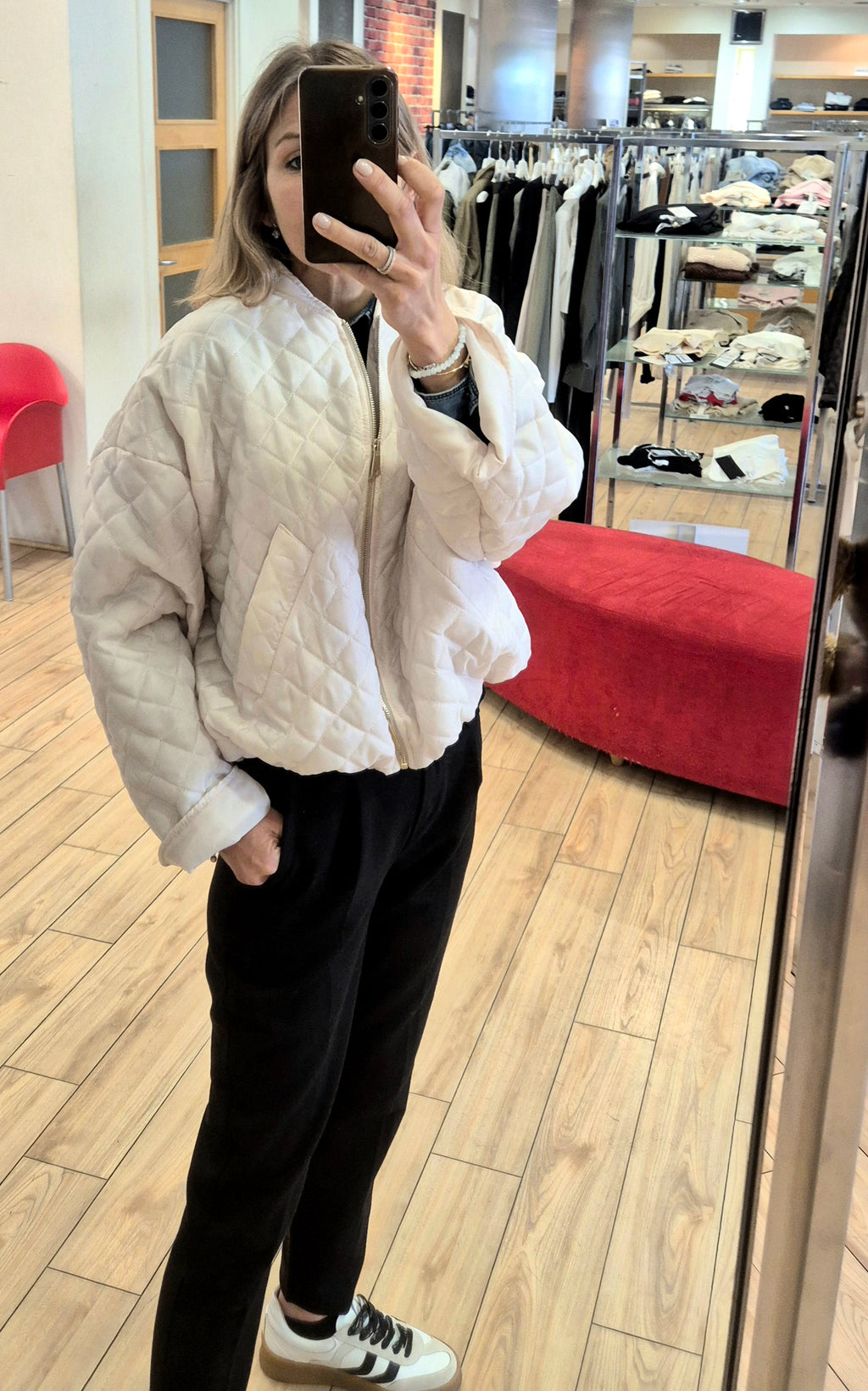 Susy Mix bomber trapuntato SMXGB0021U13 beige