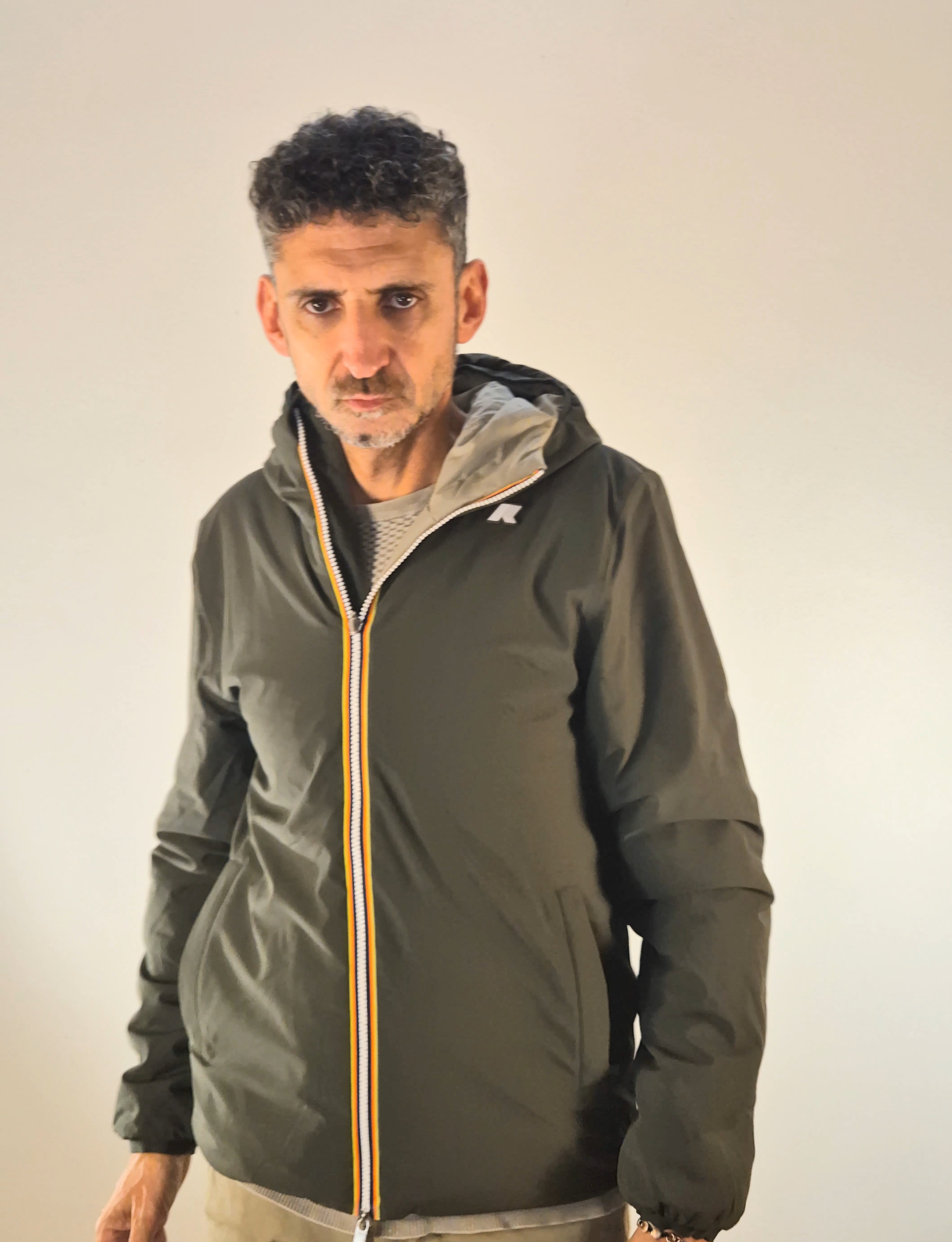 K-way giacca reversibile imbottita Jack warm double K6128VWB2P verde/beige