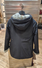 Suns giacchetto nero tessuto tecnico con interno ecopelliccia GBS5302DBLACK