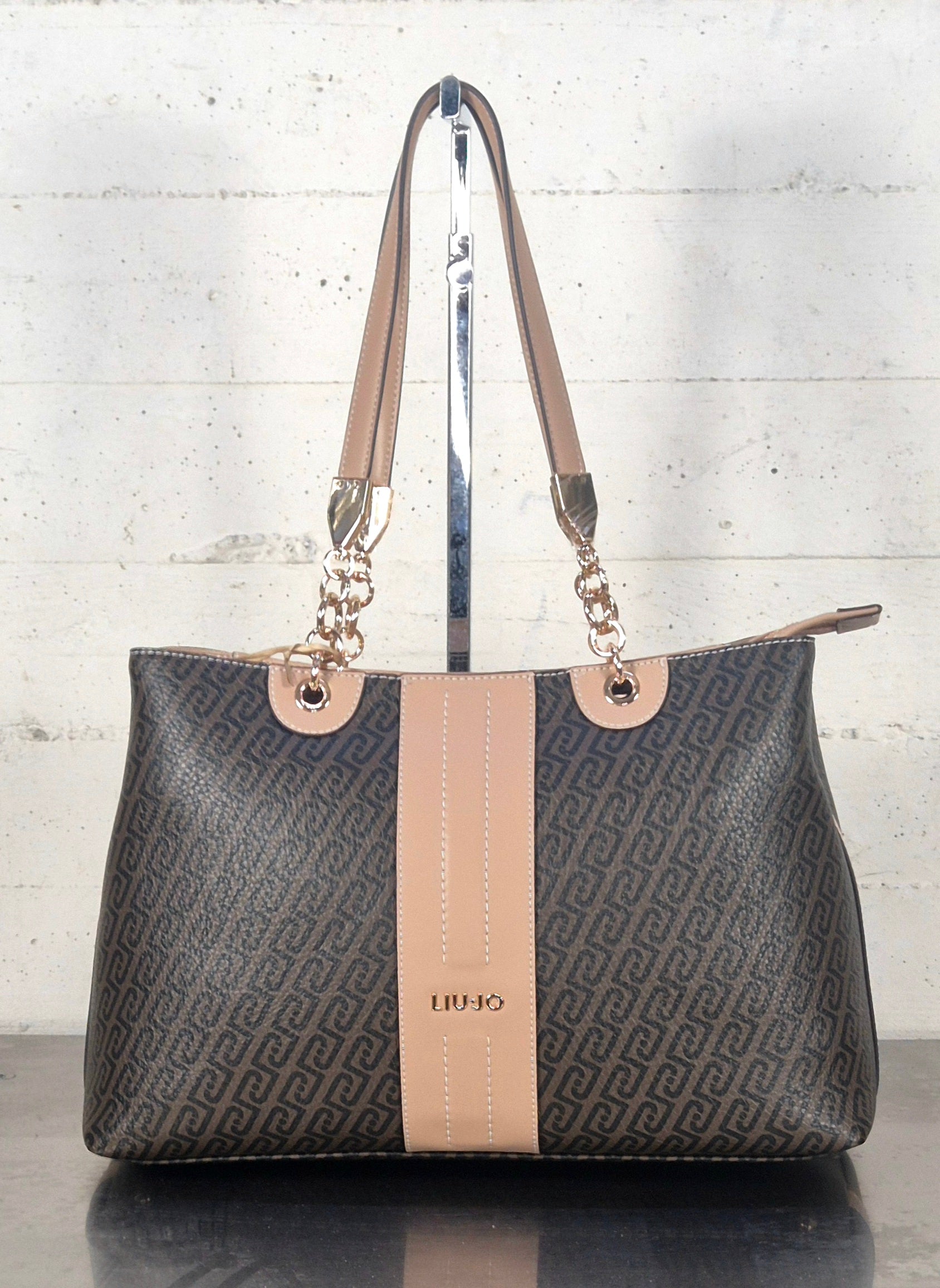 Liu Jo borsa tote ematite logata AA6104E118MC3904 MORO