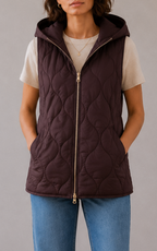 Ragno piumino smanicato DP02KF marrone testa di moro