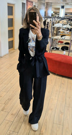 Susy mix completo giacca con cintura + pantalone 303211U16 blu