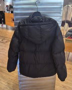 Armani ax piumino d'oca nero XM001098AF1634 nero con cappuccio staccabile