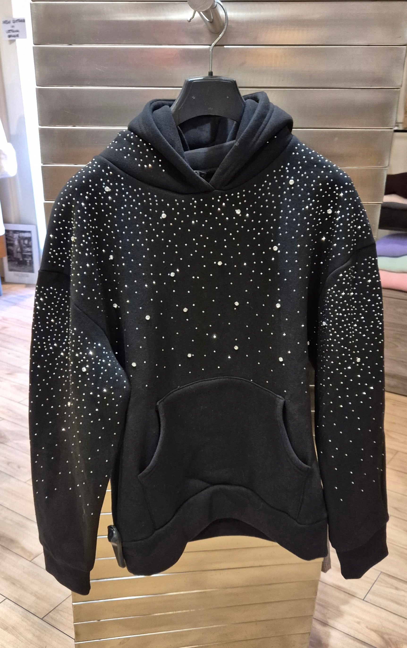 Adon felpa con brillantini all over AD26383 colore nero