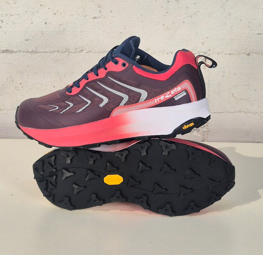 Trrezeta scarpa donna Sekai wp bordeaux/coral fondo vibram