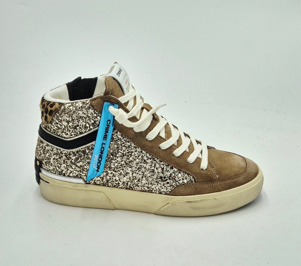 Crime sneakers polacchino glitter camoscio SK8 RECUT HIGH 25177AA826
