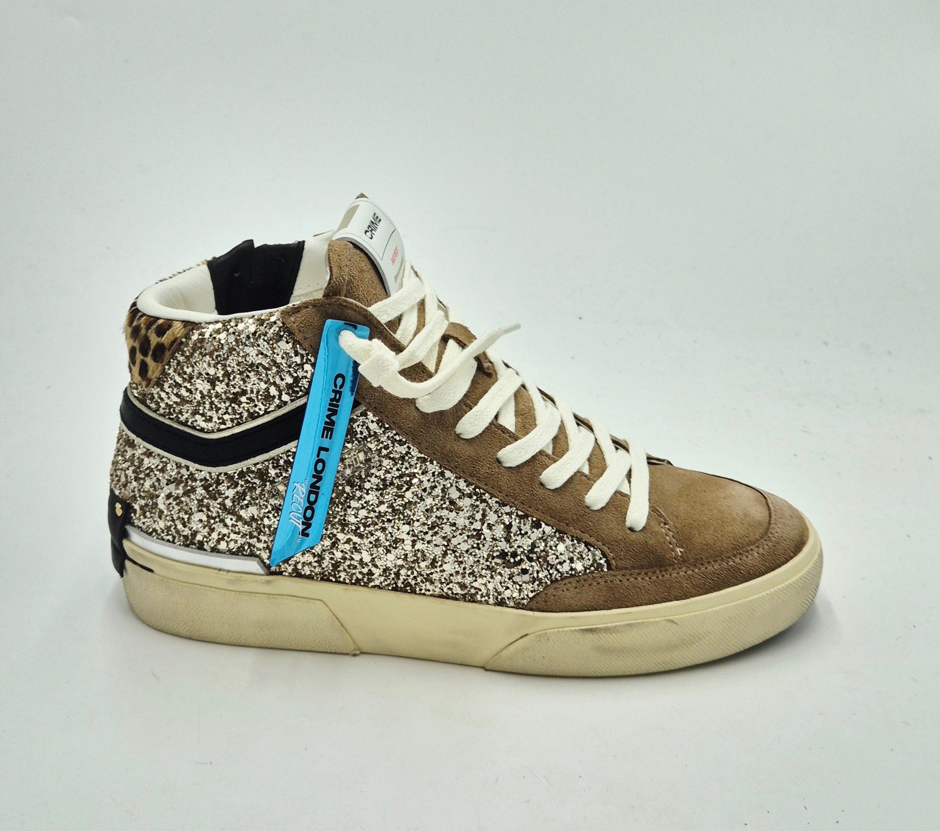 Crime sneakers polacchino glitter camoscio SK8 RECUT HIGH 25177AA826