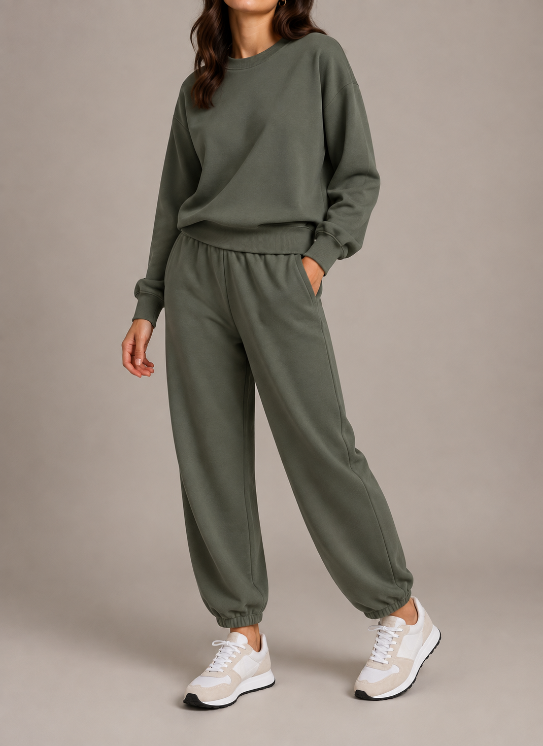 Susy Mix tuta felpa + pantalone cotone stretch 2747 UE0 verde