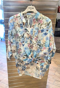 Susy Mix camicia floreale in lyocel 309263NU27 celeste