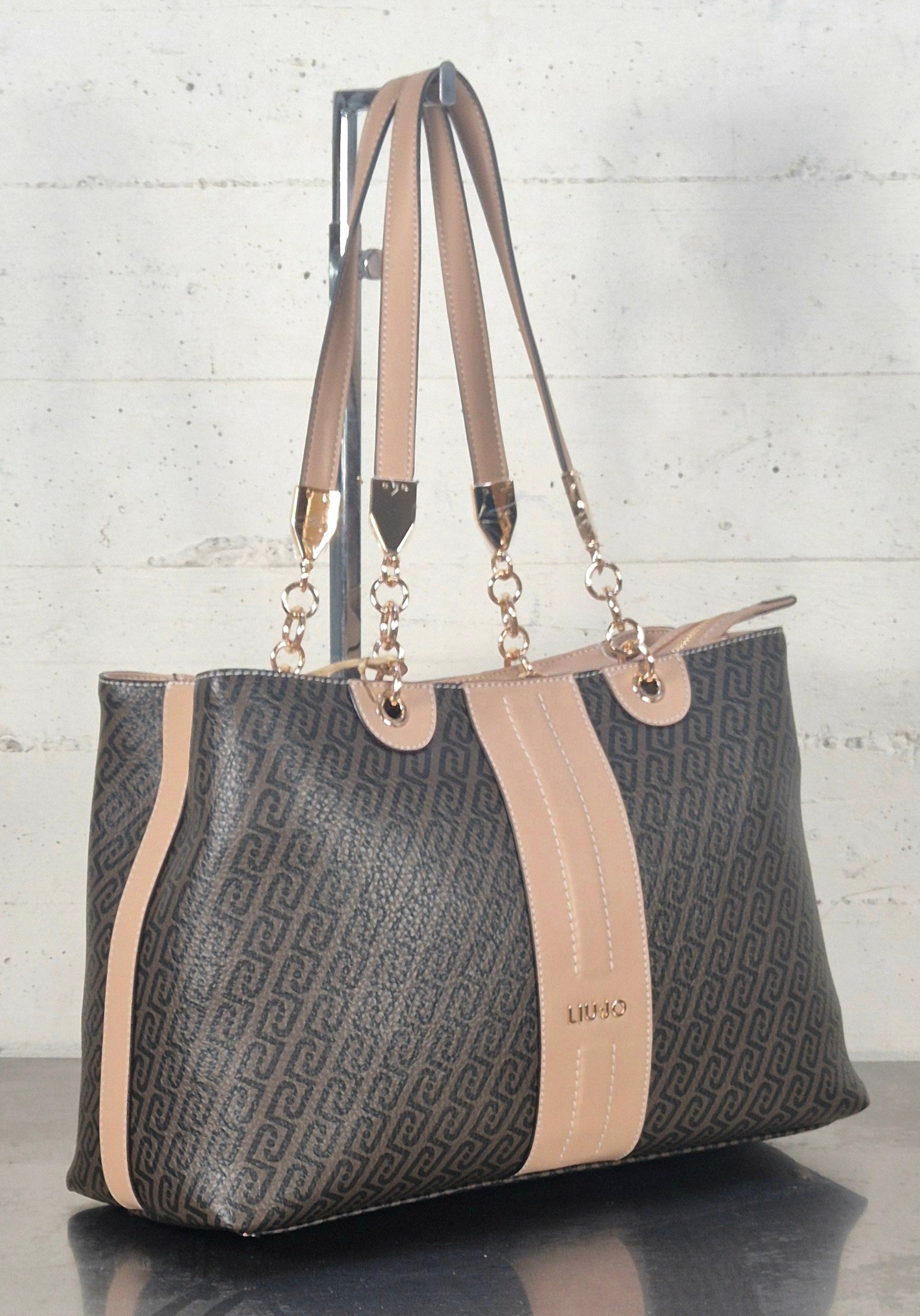 Liu Jo borsa tote ematite logata AA6104E118MC3904 MORO