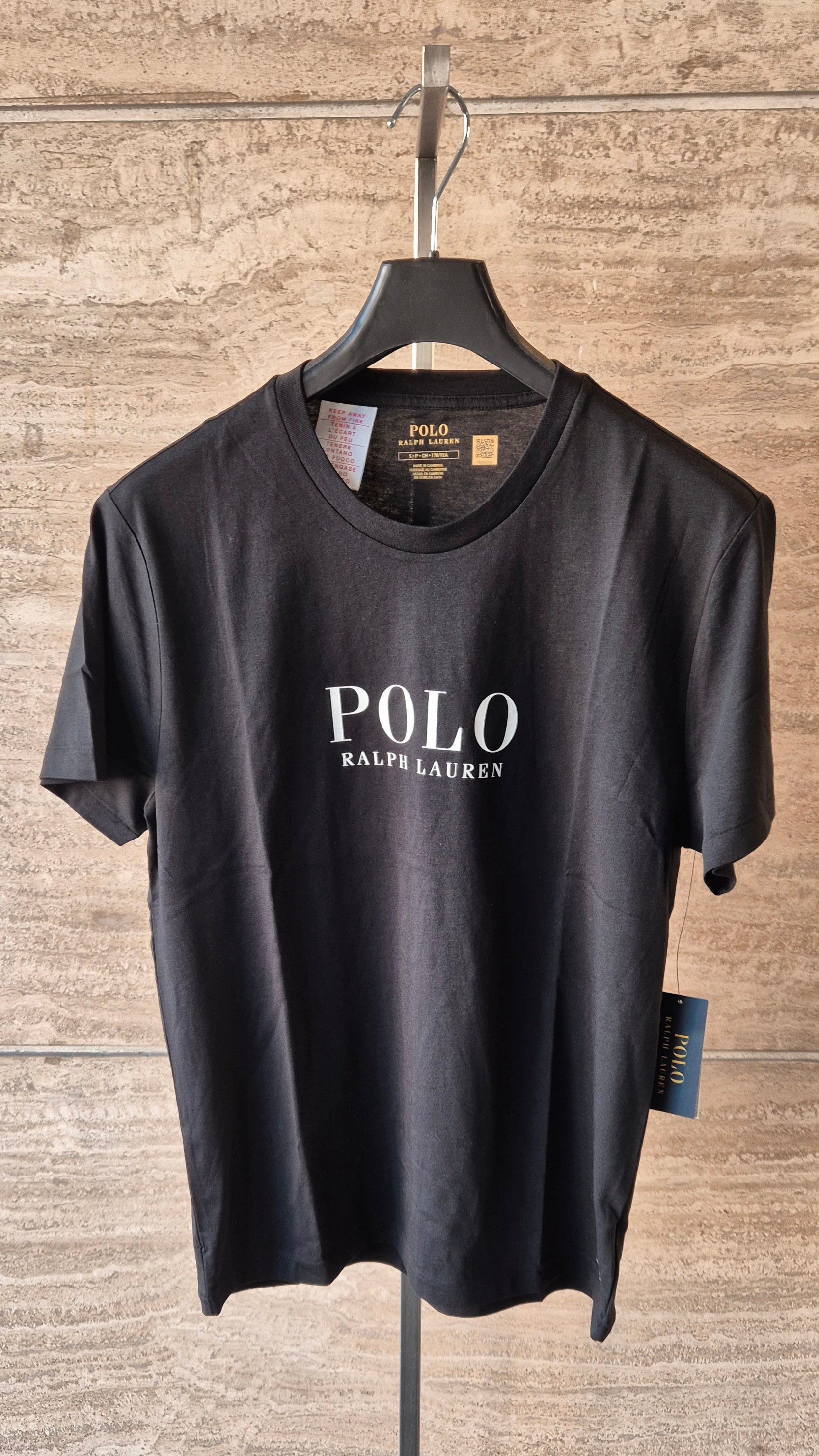 Polo ralph lauren t-shirt manica corta con logo NERO 714899613/004