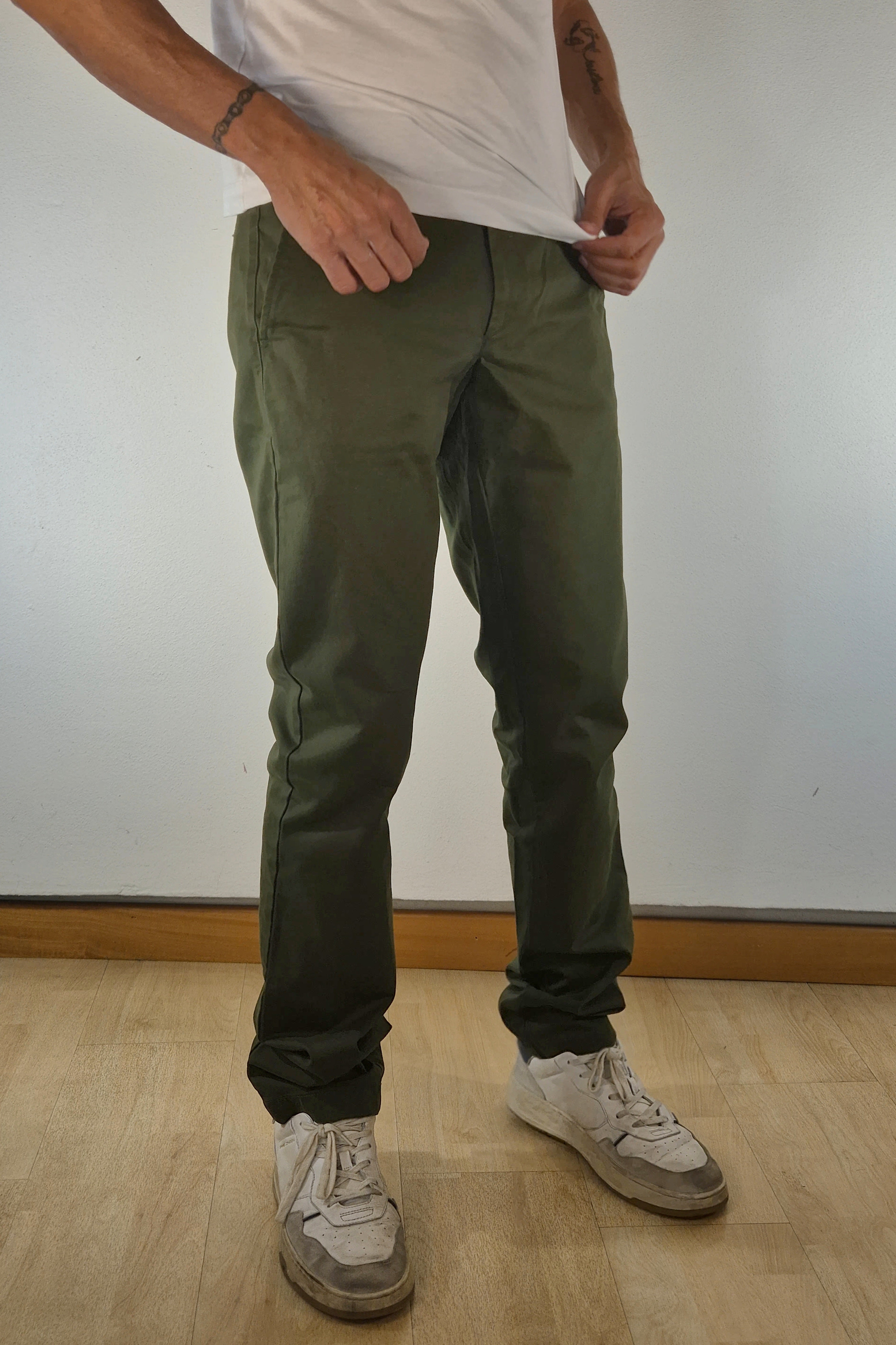 Gant pantalone chinos cotone stretch 25031505380360 verde