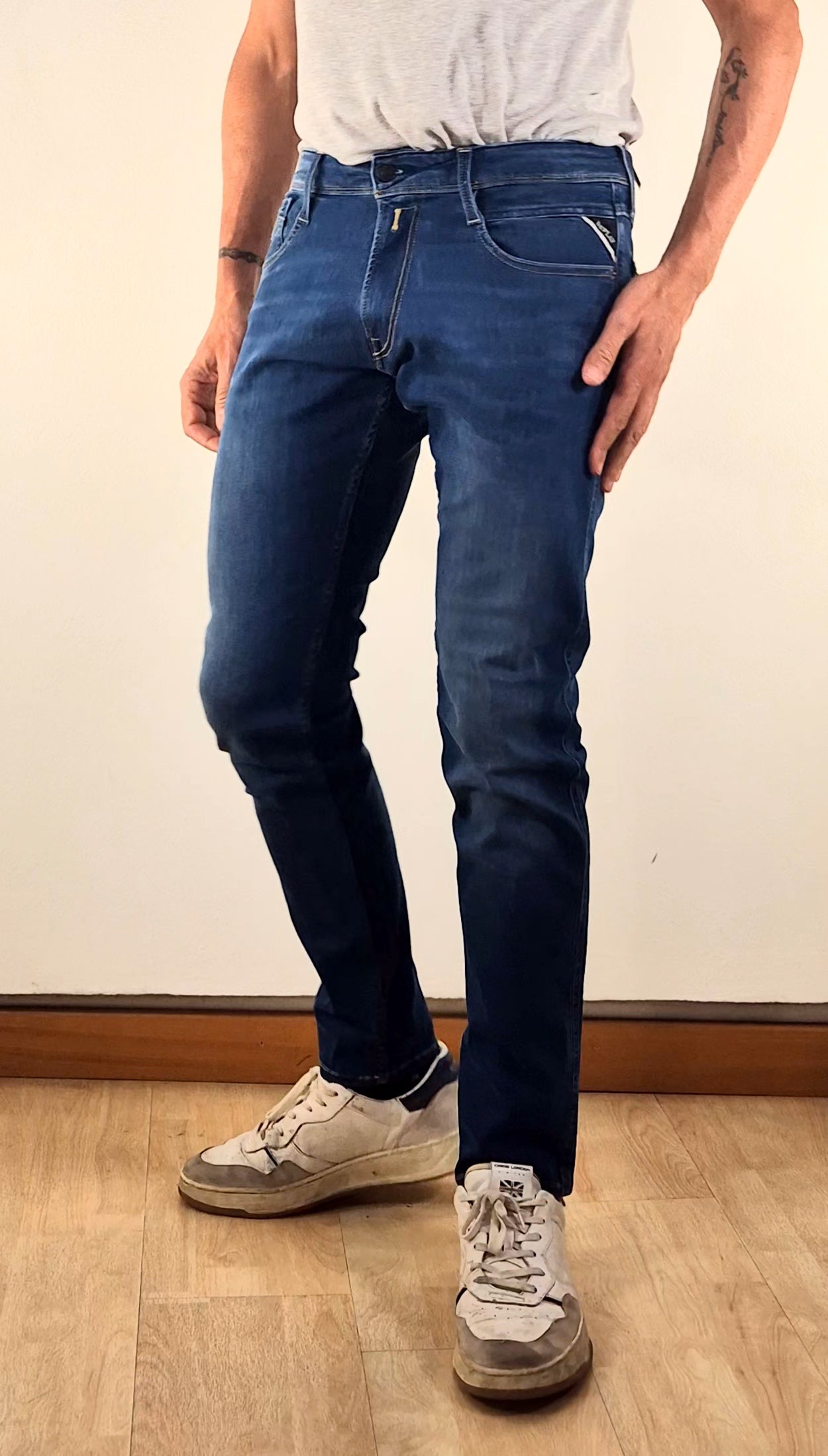 Replay jeans Anbass slim fit M91441AC33007 denim medio/scuro