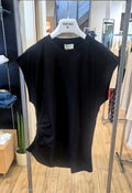 Susy Mix t-shirt cotone ripresa sul fianco 12111U75 nero