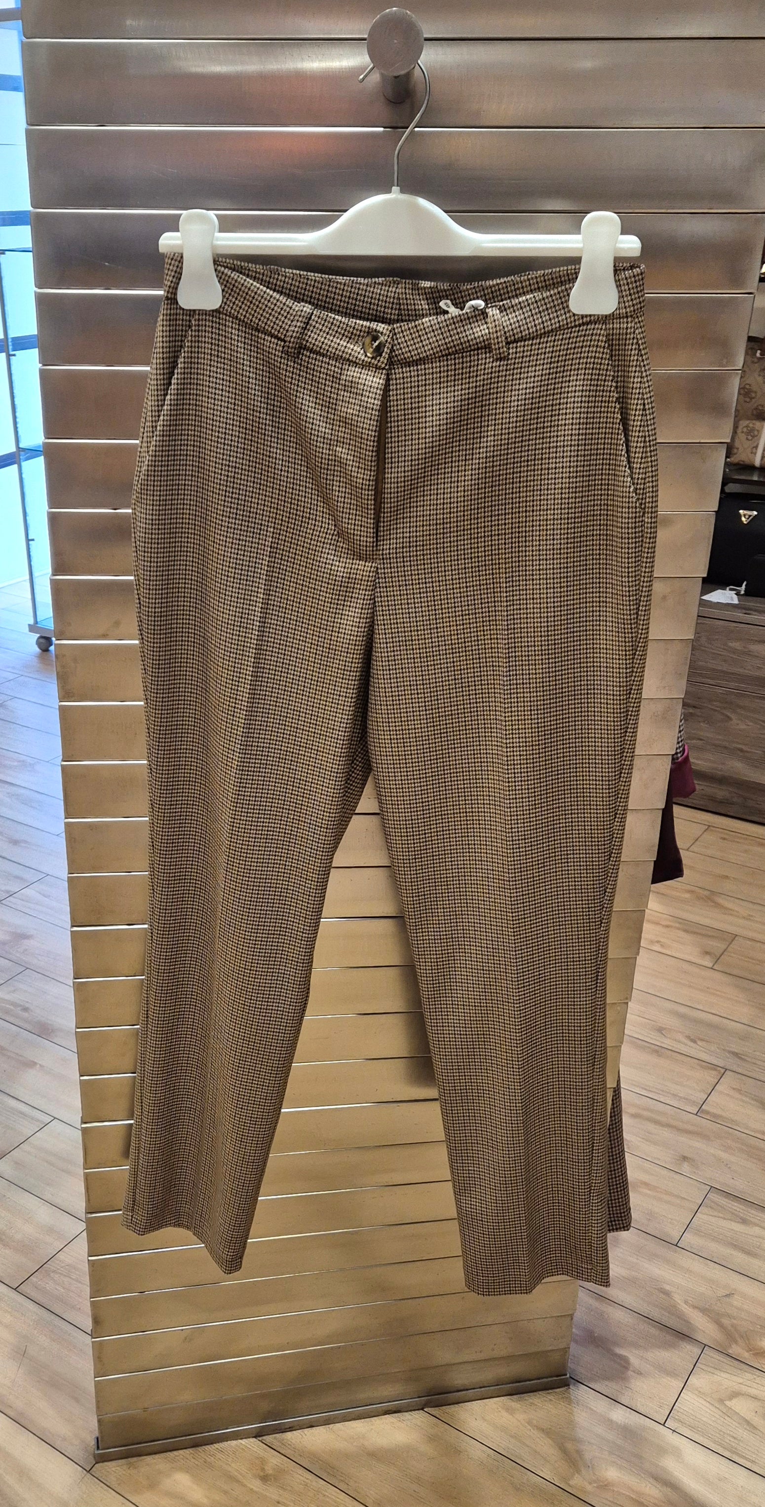 Susy mix pantalone pied de poule cammello PP299T2F252U24