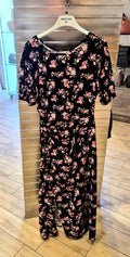 Susy Mix abito a fiori lungo A11730GU75 nero