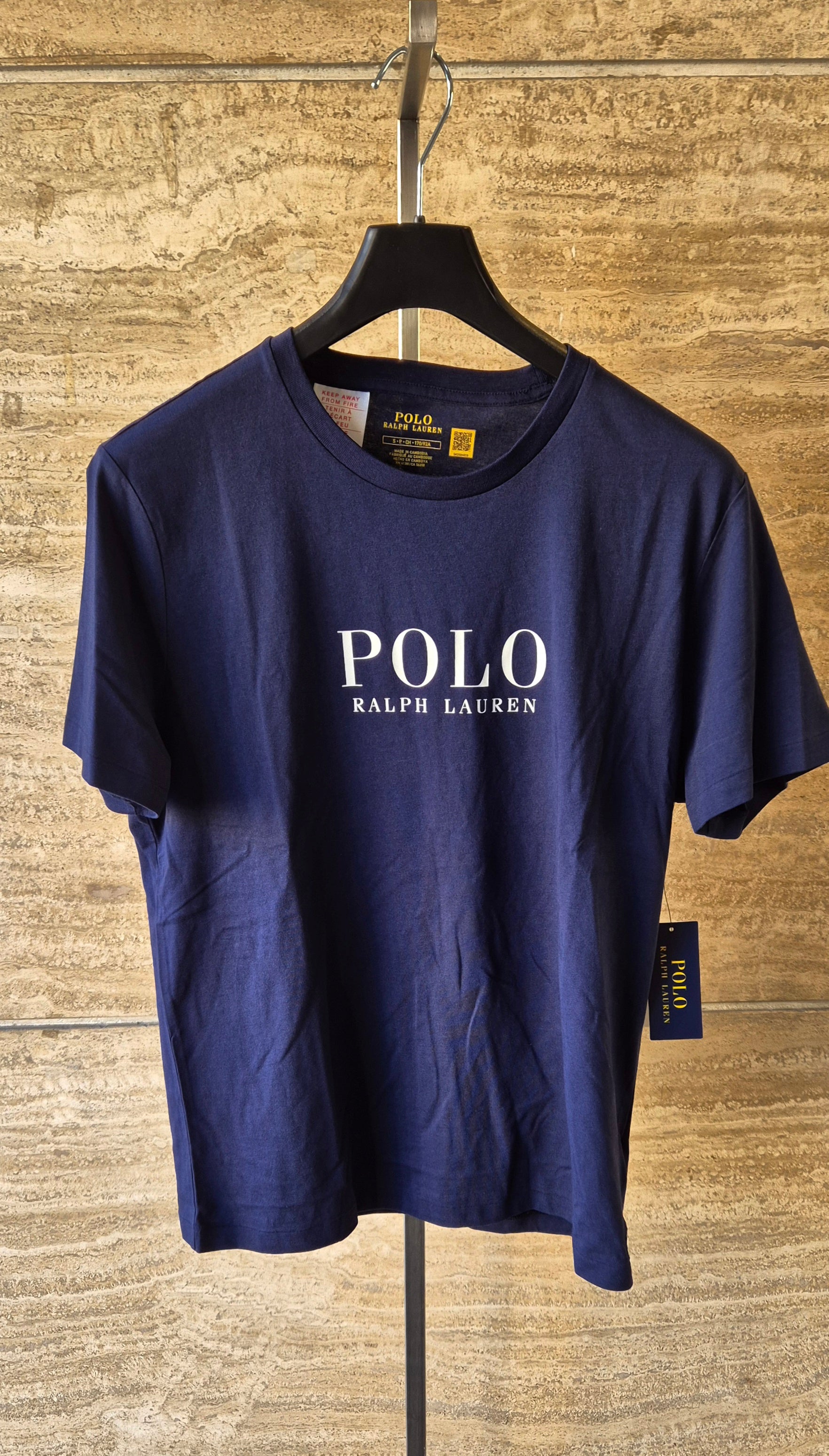 Polo ralph lauren t-shirt manica corta con cavallino BLU 714899613/003