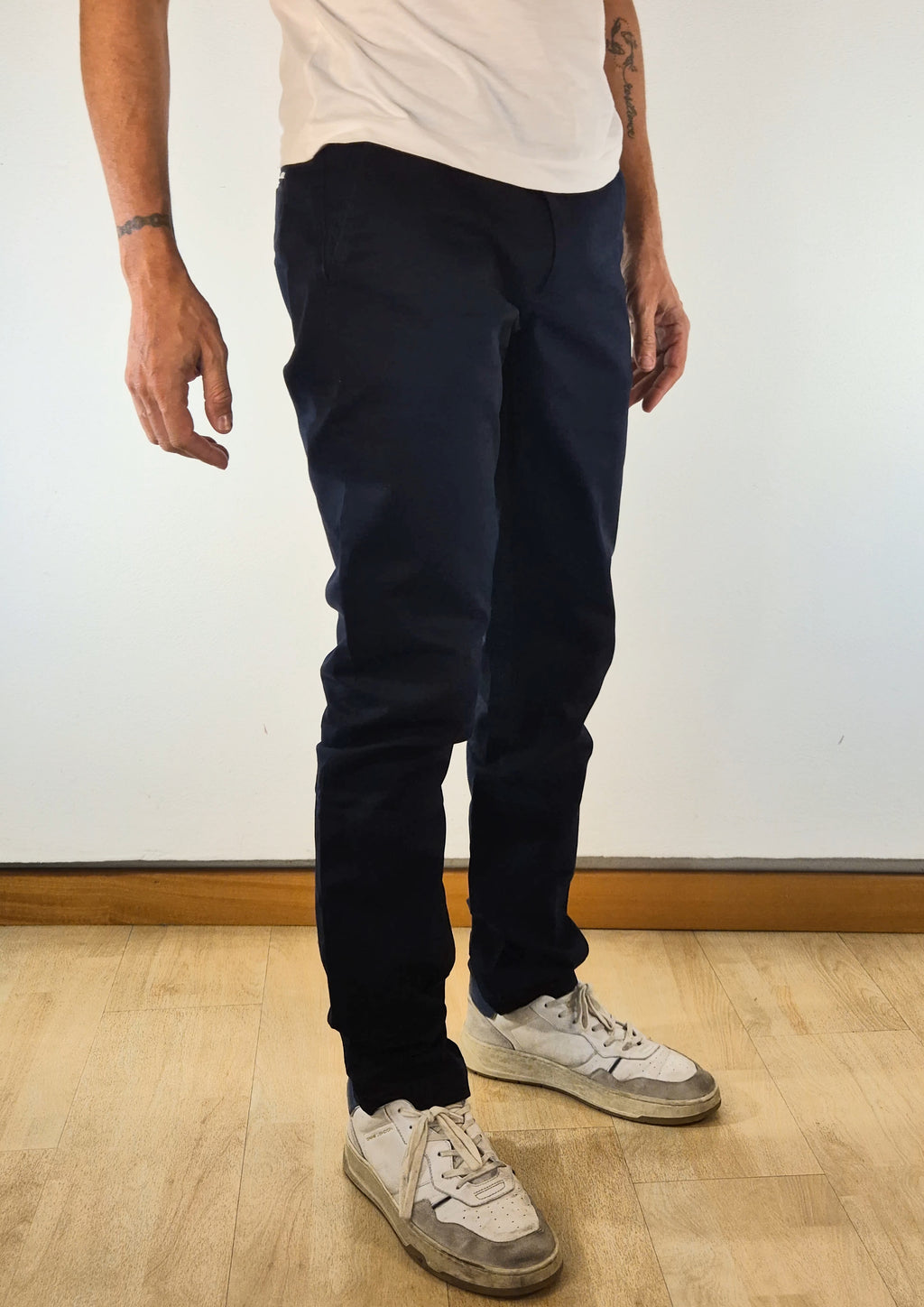 Gant pantalone chinos cotone stretch 25031505380433 blu