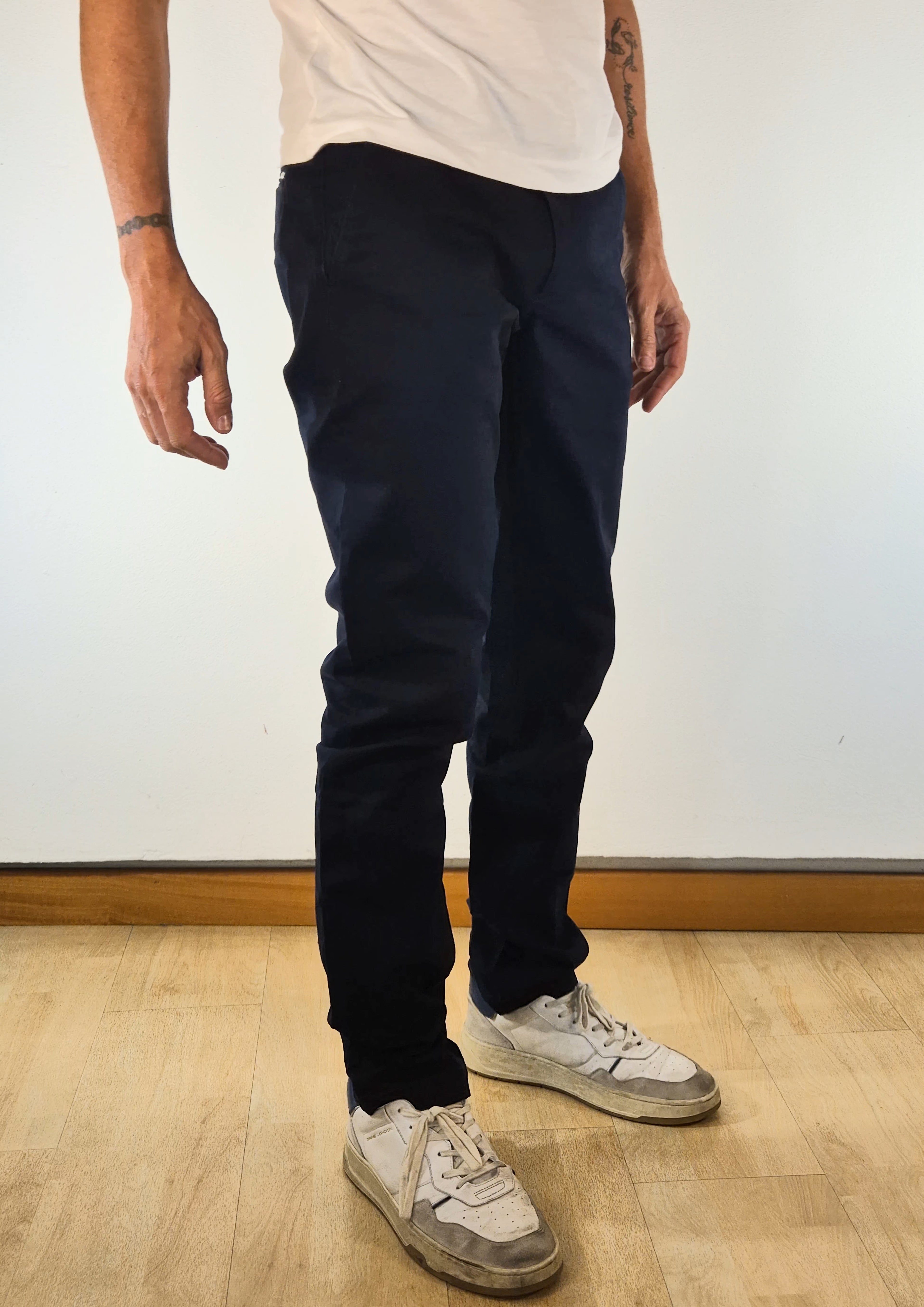 Gant pantalone chinos cotone stretch 25031505380433 blu